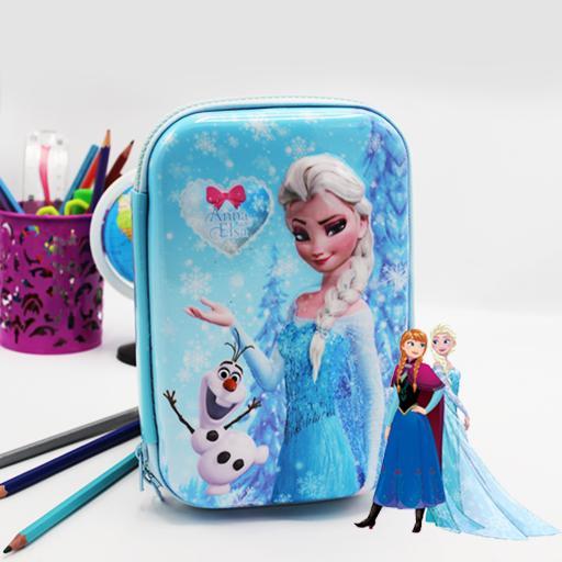 Double zipper pencil case - Hard Case Frozen - waseeh.com