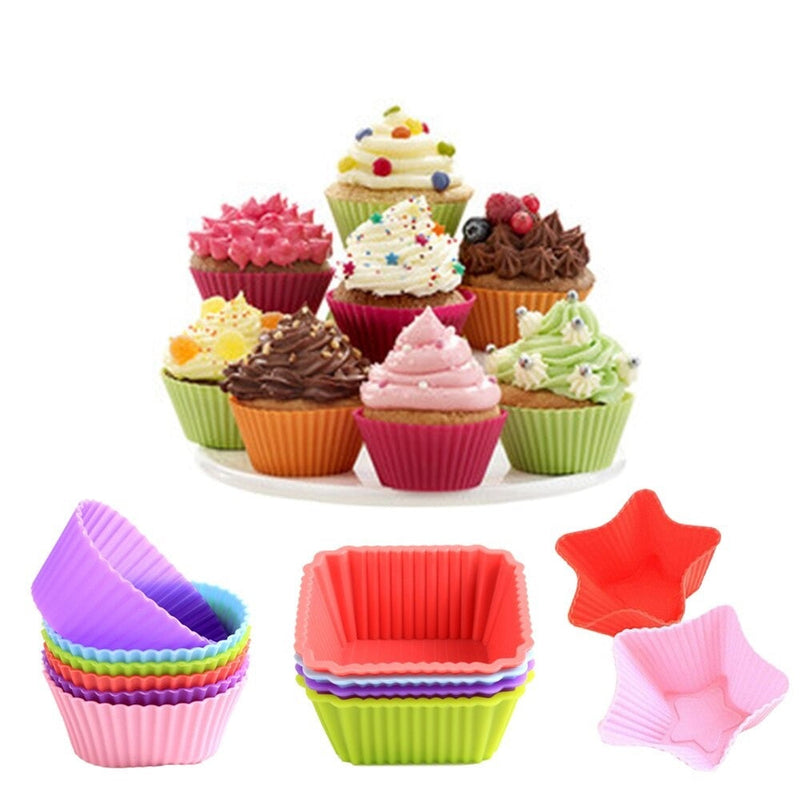 Silicone Cup Cake Mold (4 Shapes) - waseeh.com