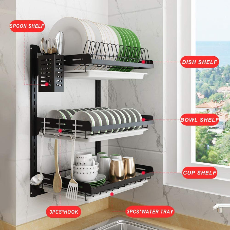 Wall Mounted Cutlery Holder Rack - waseeh.com