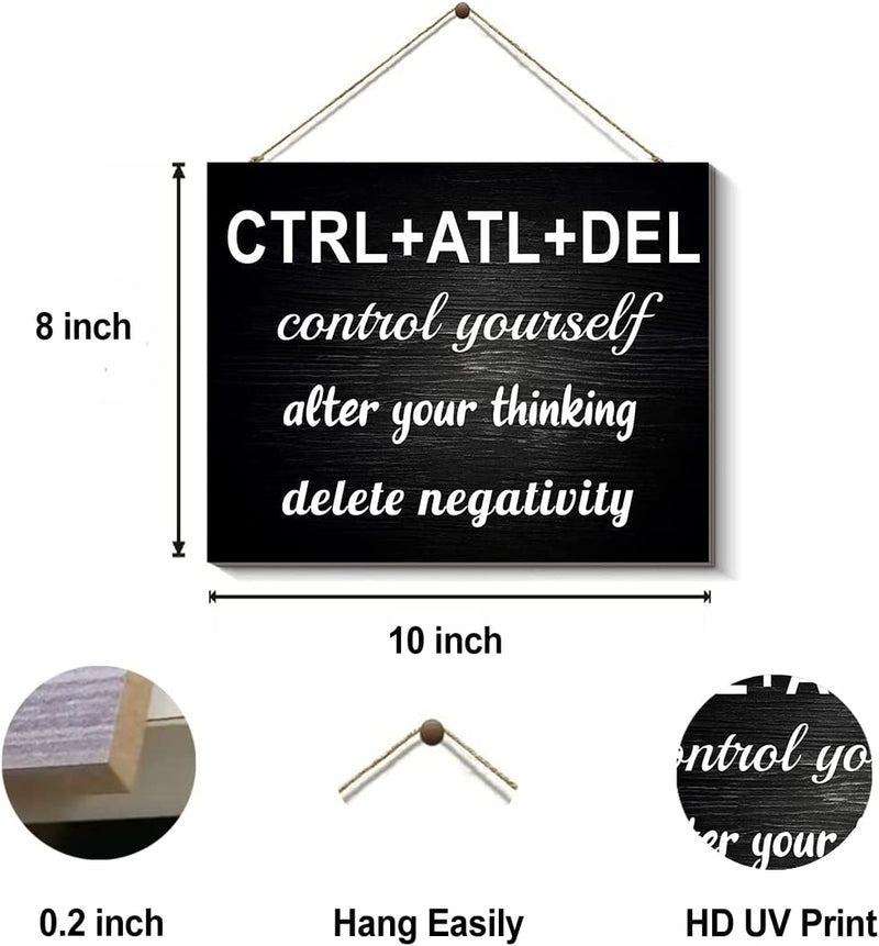 "CTRL ALT DEL " Wall Living Lounge Bedroom Caption Home Decor - waseeh.com