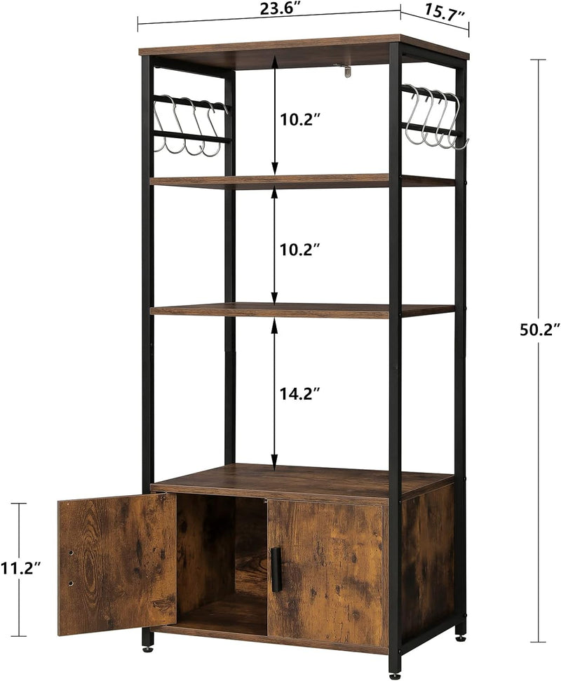 Iwell Living Dining Room Kitchen Microwave Stand Cabinet Utility Storage Shelve Rack