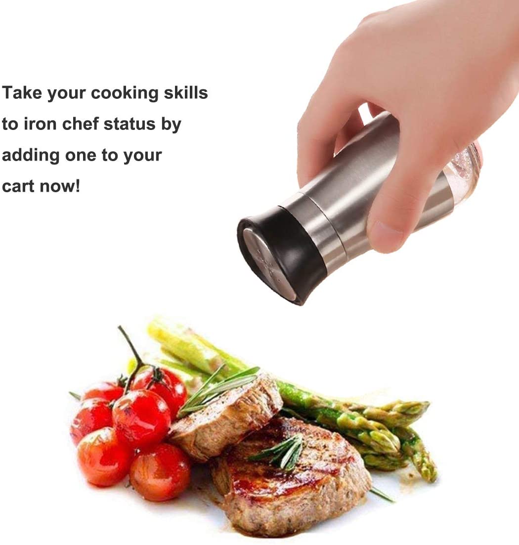 Stainless Steel Glass Lids Salt and Pepper (2Pcs) - waseeh.com