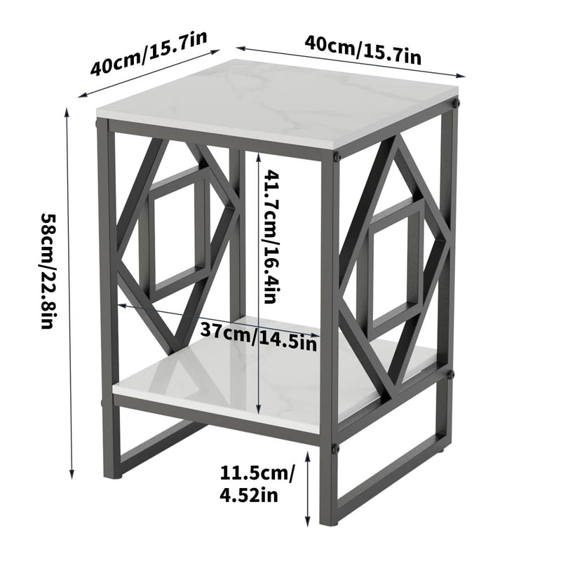 Tanzy Triangle Side Table Nightstand Bedside Table