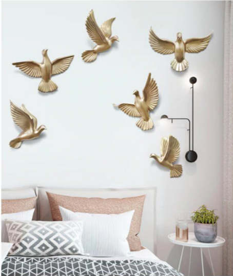 3D Wall Mounted Birds (6 pcs) - waseeh.com