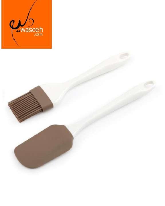 Silicone Oil Brush & Cake Spatula - 2 in 1 - waseeh.com