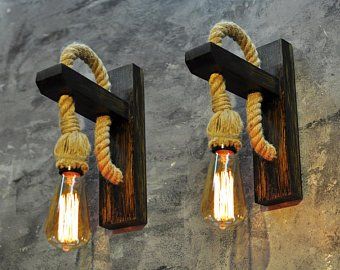 Vintage Wall Mounted Lamp with Handmade Rope - waseeh.com