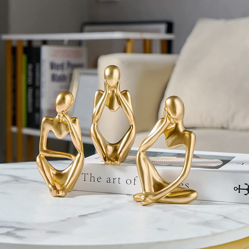 Thinker Men sculpture Decor (set of 3) - waseeh.com