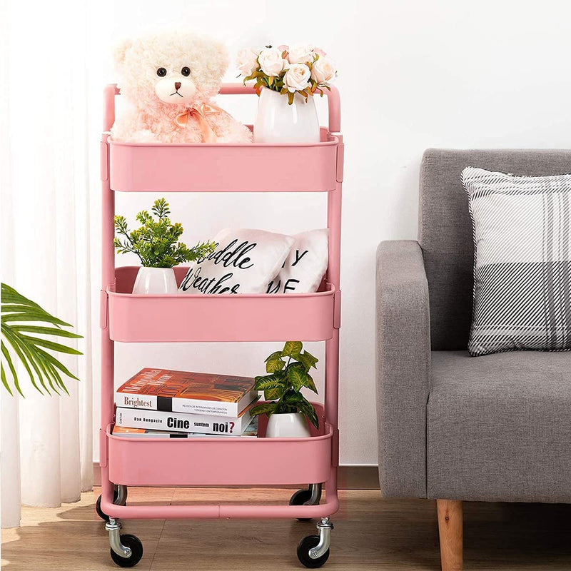 Nude Trolley Storage Basket (3-Tier) - waseeh.com