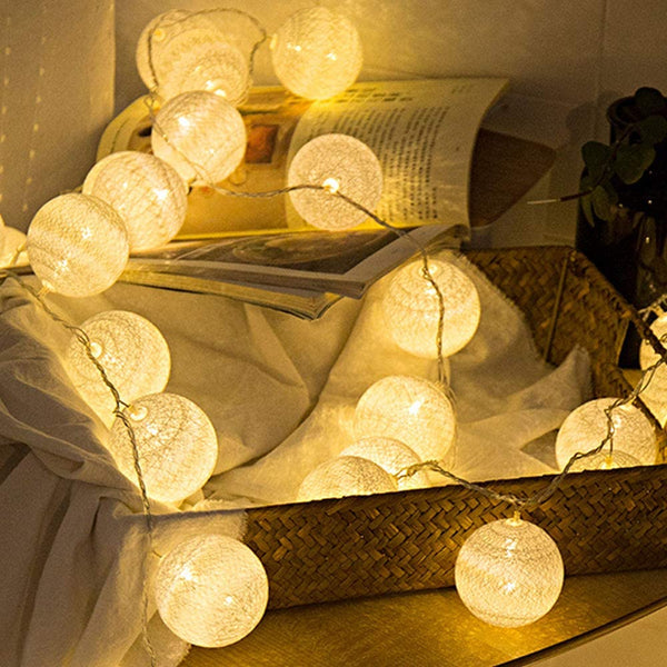 Cotton Balls LED String Lights - waseeh.com