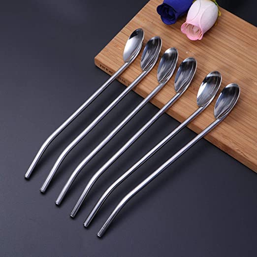 Spoon Steel Straws (Pack of 6) - waseeh.com
