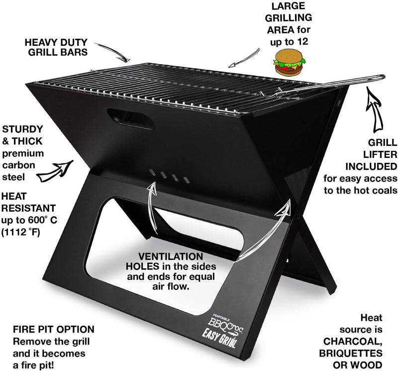 Portable BBQ Grill With Cooking Plate - waseeh.com