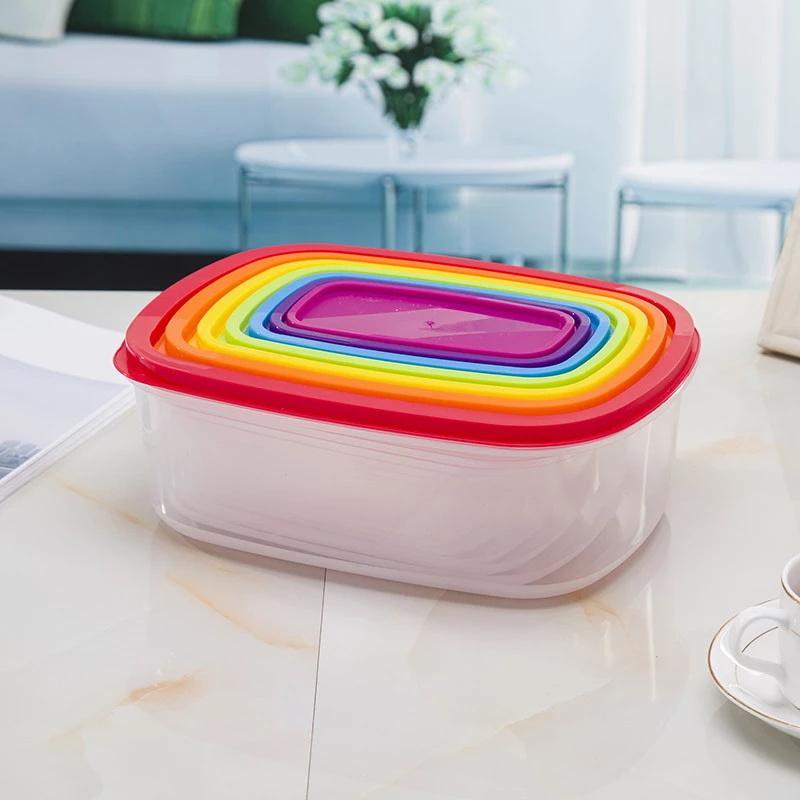 Rainbow Rectangle Boxes (7 pcs) - waseeh.com