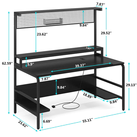 The Patulous Computer Home Office Workstation Desk Table - waseeh.com