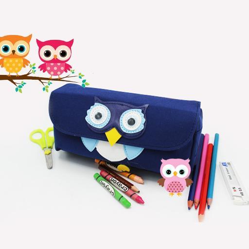 zipper pencil case - OWL - waseeh.com