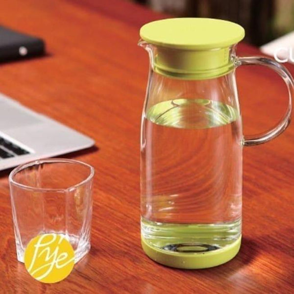 Flamboyant Straight Glass Jug with Lid - waseeh.com