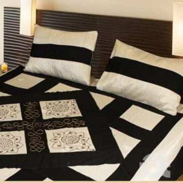 Cotton Satin Patch Work Bedsheet - waseeh.com