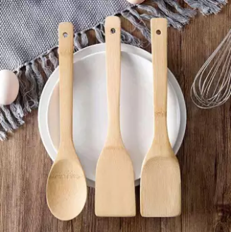 Bamboo Spoon Utensils (7 Pcs) - waseeh.com