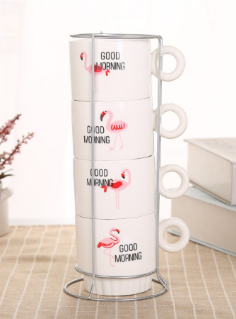 Flamingo Coffee Mugs (4 Pcs) - waseeh.com