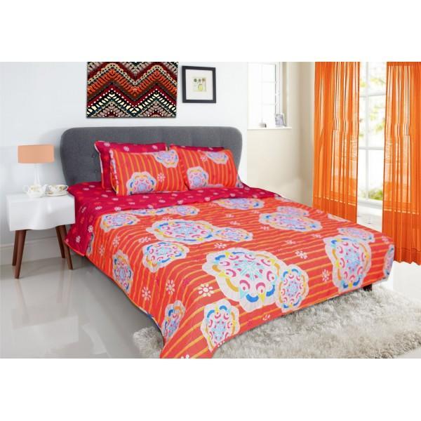 Geometrical Floral Bed Spread Set - 6 pieces - waseeh.com