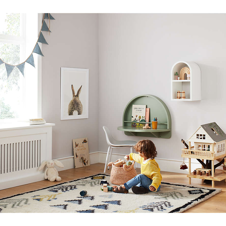 Mallory Kids Bedroom Organizer Floating Table Shelve - waseeh.com
