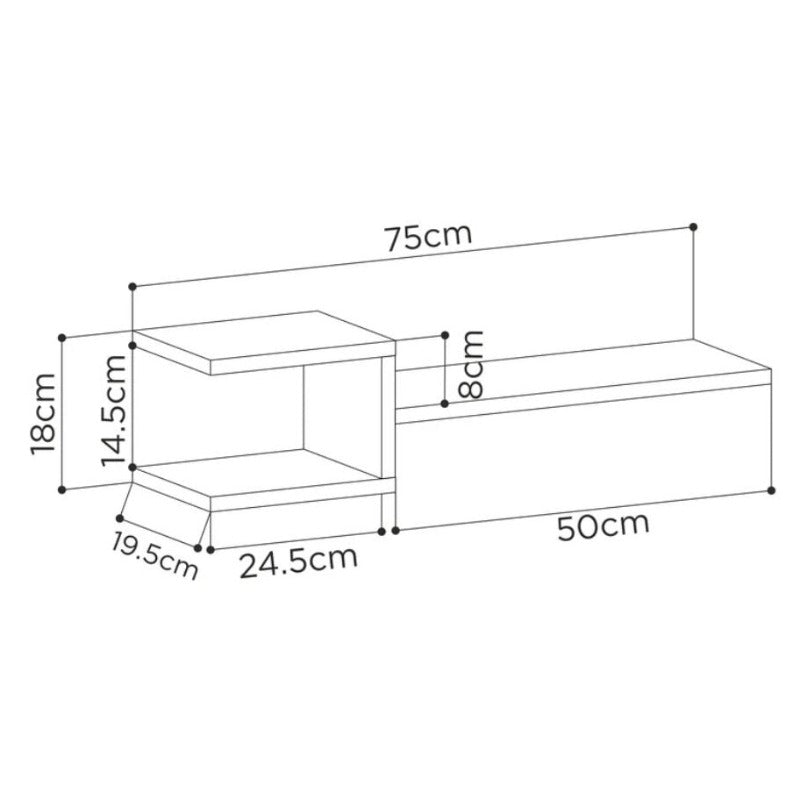 Hype Catcher Lounge Living Room Floating Organzier Shelve (Set of 2) - waseeh.com