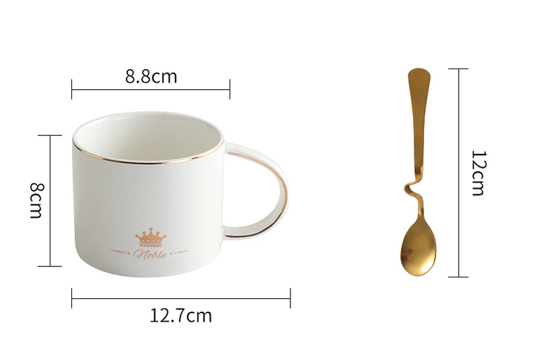 Gold Rim Ceramic Cup - waseeh.com