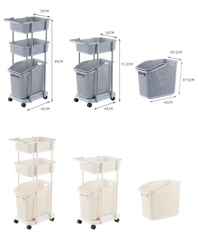 The Launder Kitchen Organizer Basket Trolley - waseeh.com