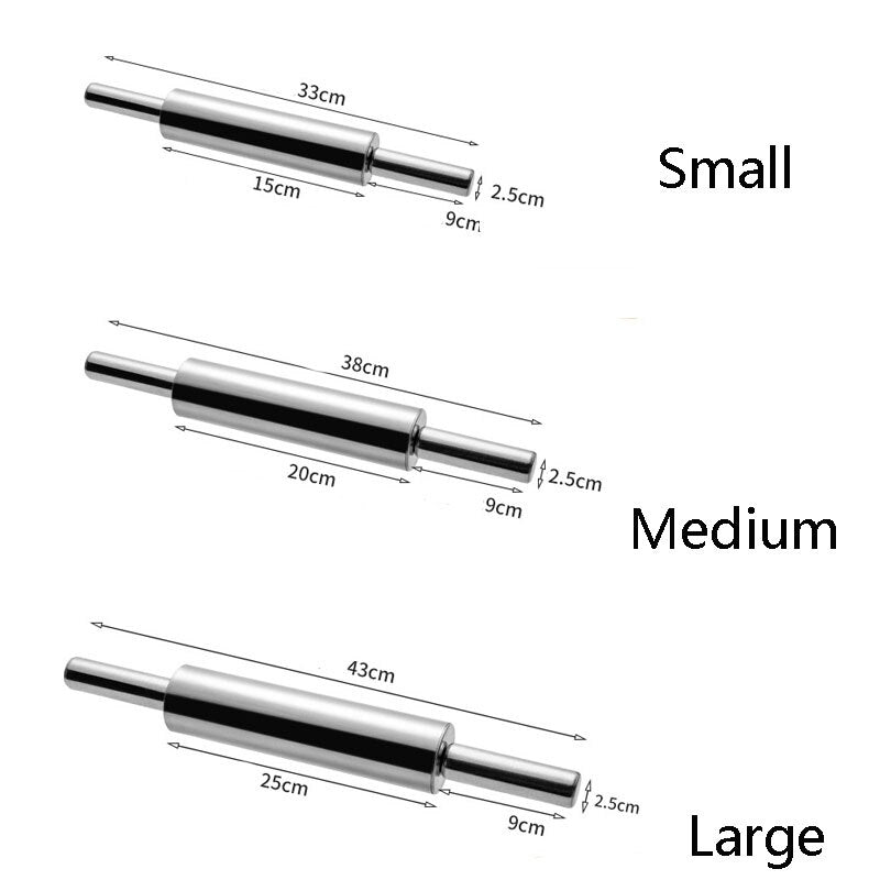 Stainless Steel Metal Rolling Pin - waseeh.com