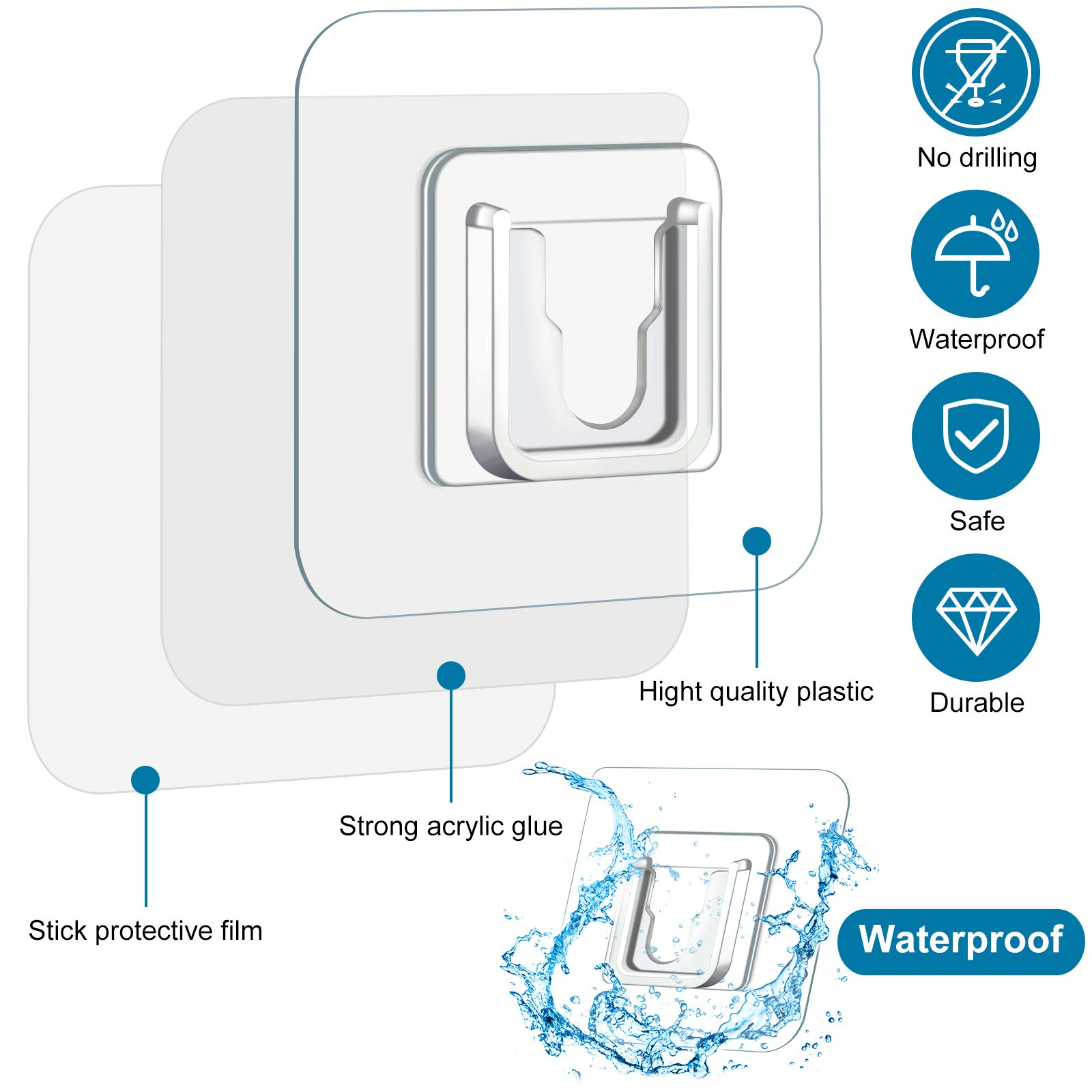 Double-Sided Wall Hook (Pack of 4) - waseeh.com