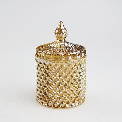 Golden Ceramic Jewelry box - waseeh.com