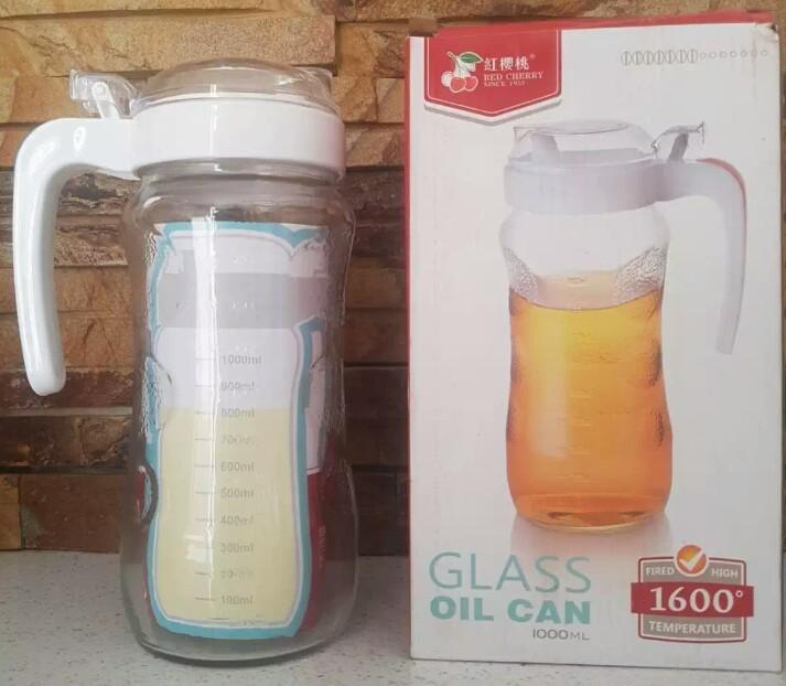 Sturdy Glass Oil Jug - 1000ml - waseeh.com