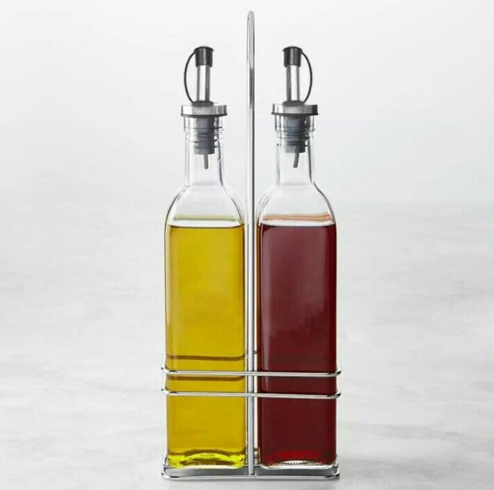 Oil & Vinegar Cruet Set with Rack (3 Piece) - waseeh.com