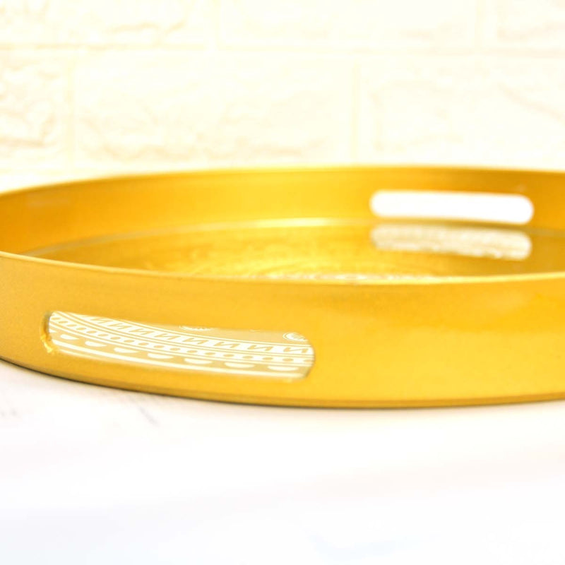 Metallic Decoration Serving Tray - waseeh.com