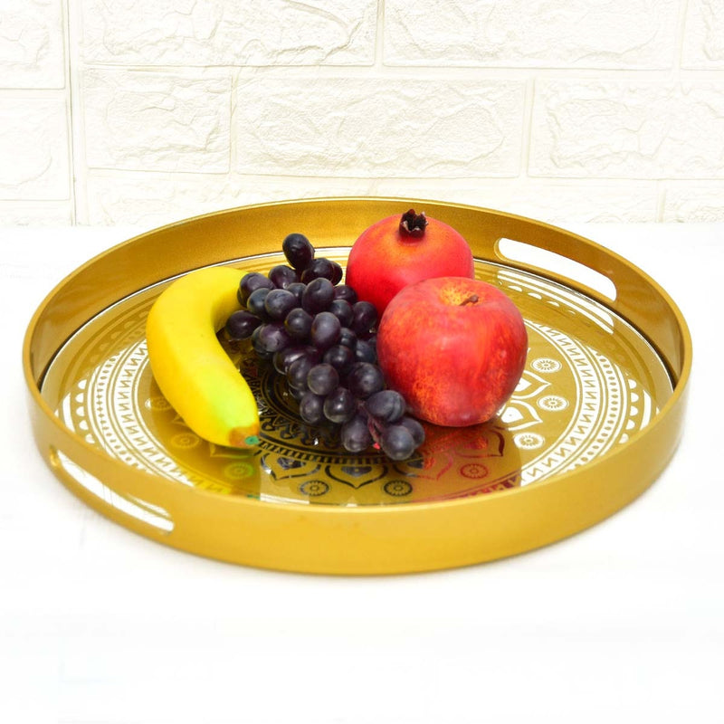 Metallic Decoration Serving Tray - waseeh.com