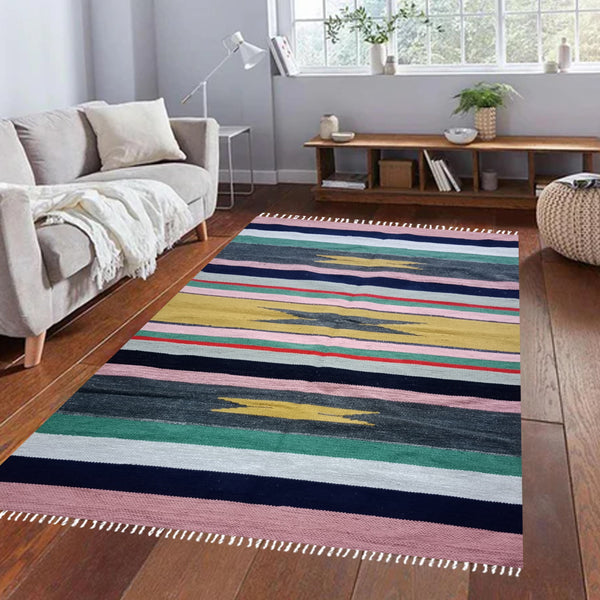 Kilim Rugs 4Ft x 6Ft - Multicolor 7