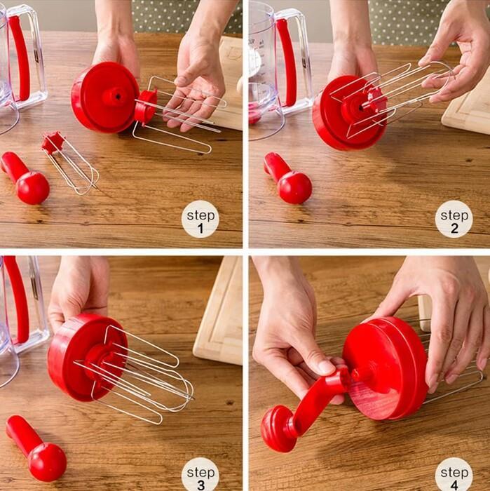 Bakeware 3-in-1 Manual Mixer Batter Dispenser for Cupcakes Muffin Cake Waffles Pancake Machine with Measurement Cookie Tools 010 - waseeh.com