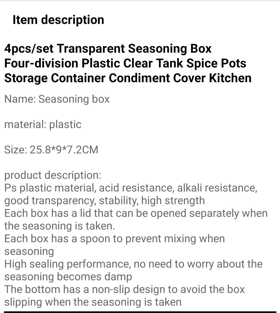 Transparent Seasoning Tank Spice Pots - waseeh.com