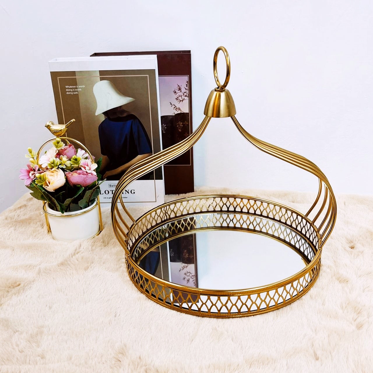 Metal Mirror Storage Tray - waseeh.com