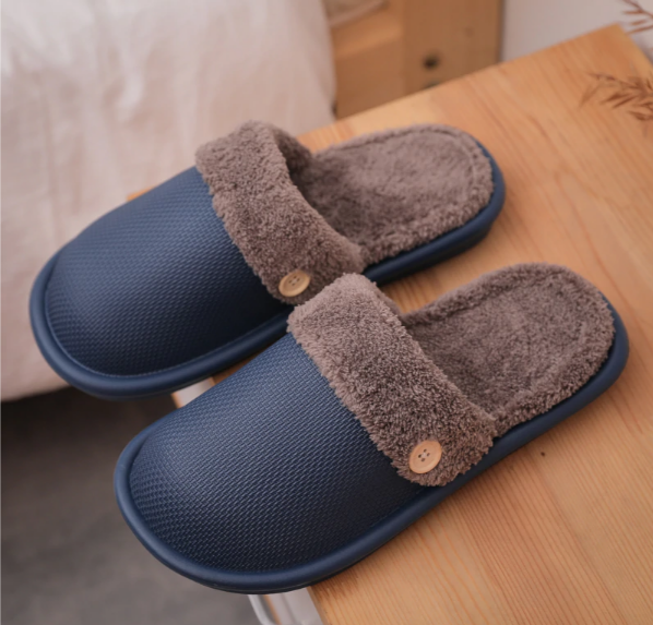 Winter Fur Waterproof Slippers (Blue) - waseeh.com