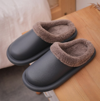 Men Women Waterproof Indoor Slippers (Grey) - waseeh.com