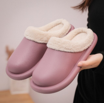 Men Women Waterproof Indoor Slippers (Light Purple) - waseeh.com