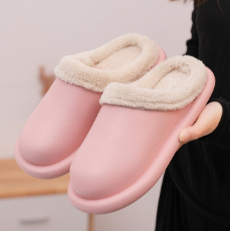 Men Women Waterproof Indoor Slippers (Pink) - waseeh.com