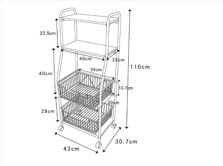 Metal Bender Kitchen Organizer U-Rack - waseeh.com