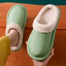 Men Women Waterproof Indoor Slippers (Sea Green) - waseeh.com