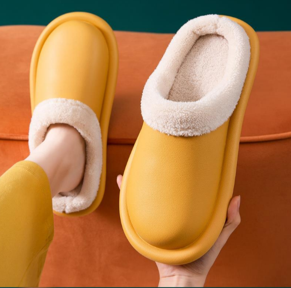 Men Women Waterproof Indoor Slippers (Yellow) - waseeh.com