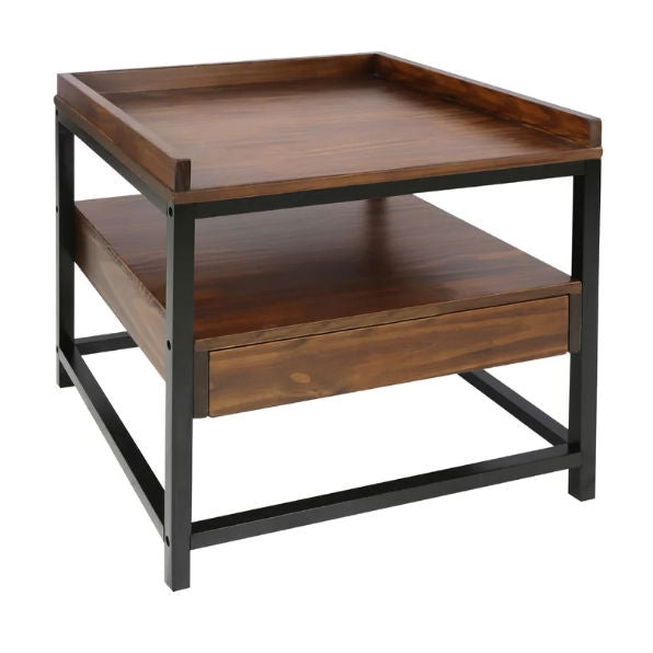 Mocha Lounge Living Bedroom End Side Drawer Table - waseeh.com