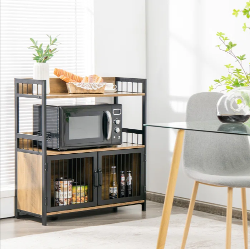 Kitchen Bookcase Rack Nishtha Kitchen Bookcase Cabinet Bakers Rack - Special – Azhaan Online ...
