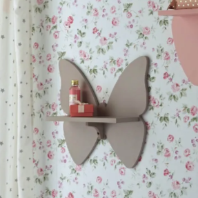 Butterfly Ornament Bedroom Book Organizer Floating Shelve - waseeh.com