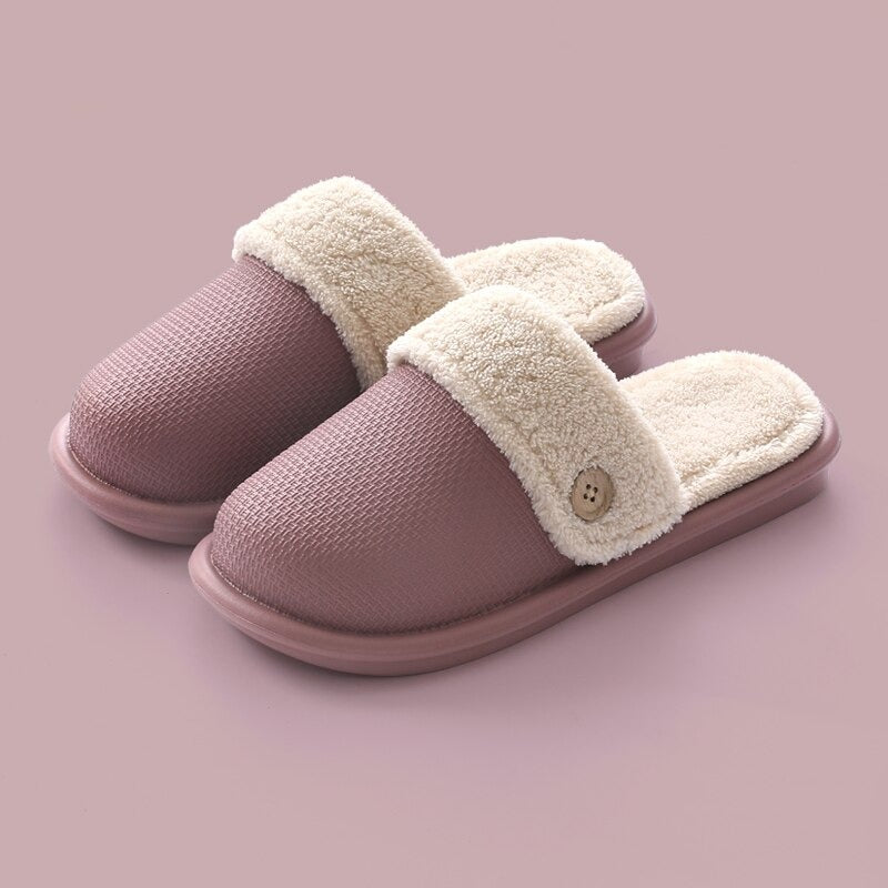 Winter Fur Waterproof Slippers (Light Purple) - waseeh.com