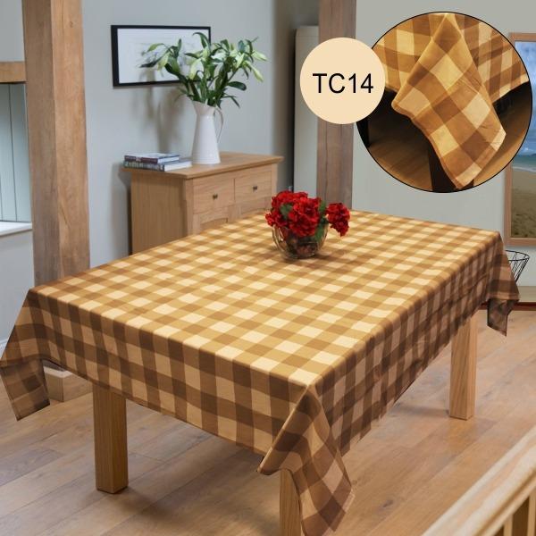 Cotton Duck Table Cover (In Check Design) - waseeh.com